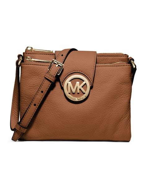 michael kors large fulton pebbled crossbody|michael kors fulton small crossbody.